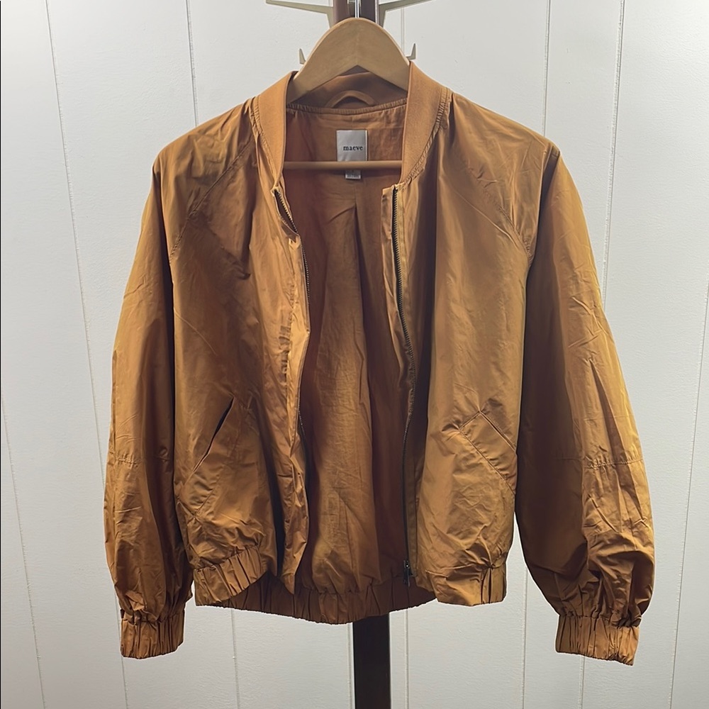 Maeve Anthropologie Balloon-Sleeve Bomber Jacket - Picture 5 of 8